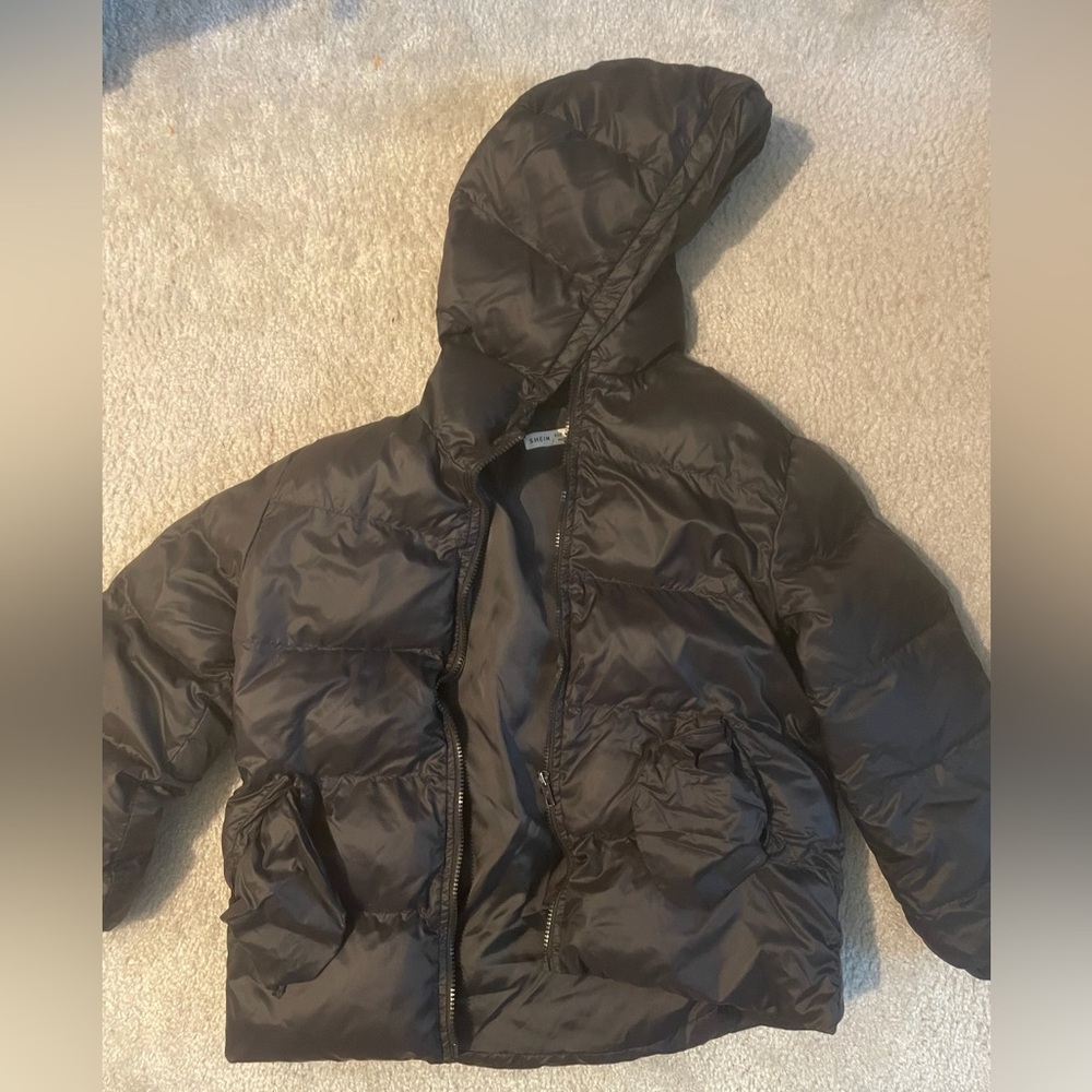 Shein Boys Black Puffer Jacket